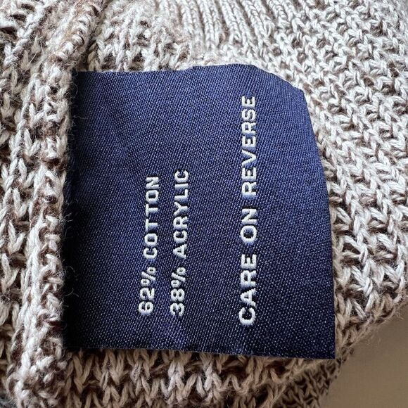 G.H bass grey sweater chunky knit men heavy 1/4 zipper mock neck size XL - Picture 8 of 10